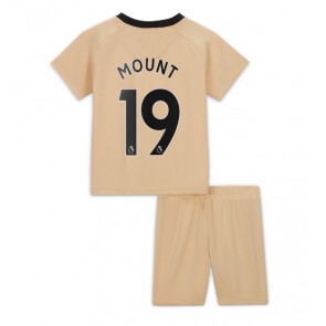 Chelsea Mason Mount #19 kläder Barn 2022-23 Tredje Tröja Kortärmad (+ korta byxor)